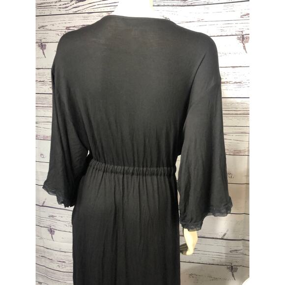 NWT Clair de Lune bathrobe with mesh & Crochet trim size XL - Picture 10 of 12